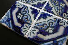 Japanese ceramic tile Photo:Antique Deco　74x74mm